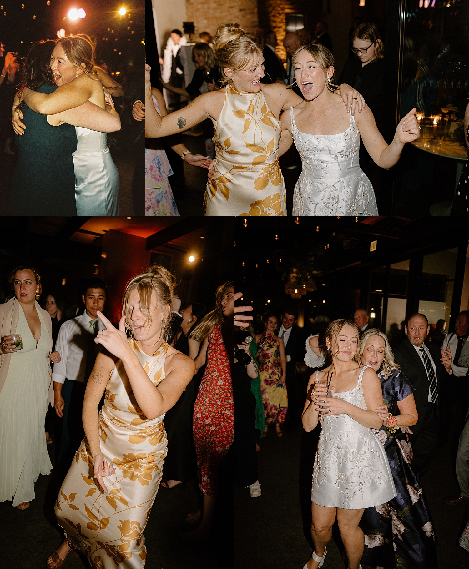 guests dance on the reception floor by Morgan McIntire Photography